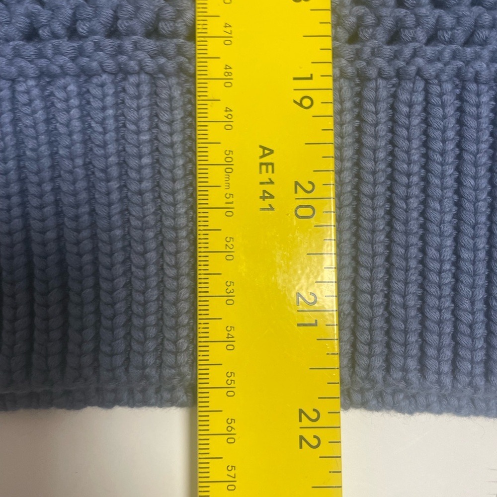 Haven Well Within Blue  Cable Knit Short Sleeve  Henley Sweater Women's‎ Medium - Picture 8 of 9